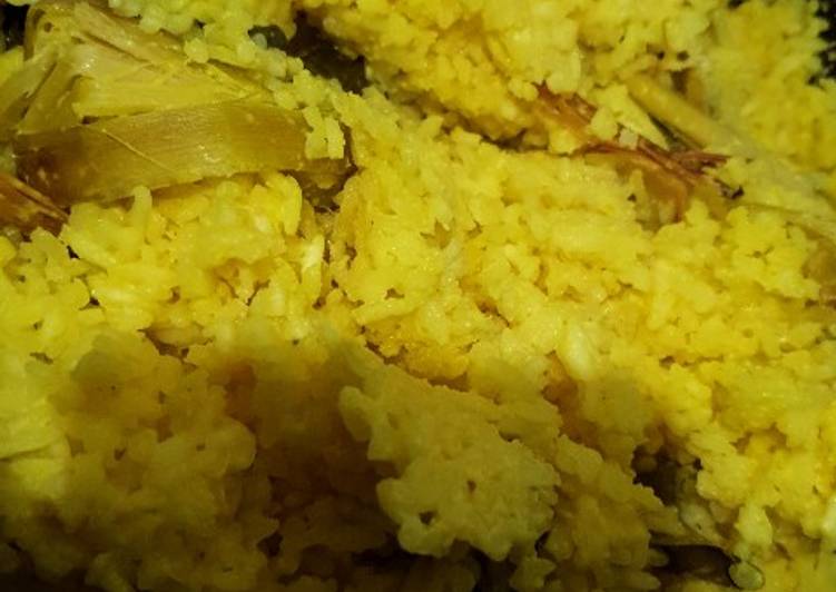 Nasi kuning susu UHT magicom
