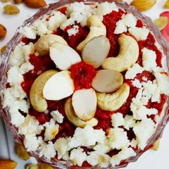 A picture of Gajar Ka Halva.