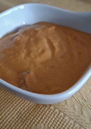 Una foto de Crema de pimientos rojos y amarillos 🫑🔴🟡