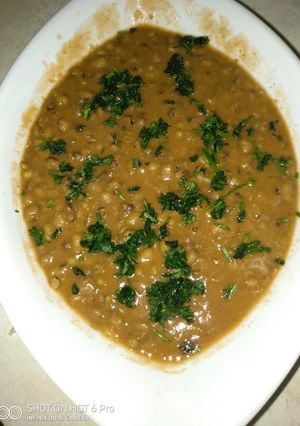 A picture of Green grams curry#4weekschallenge.