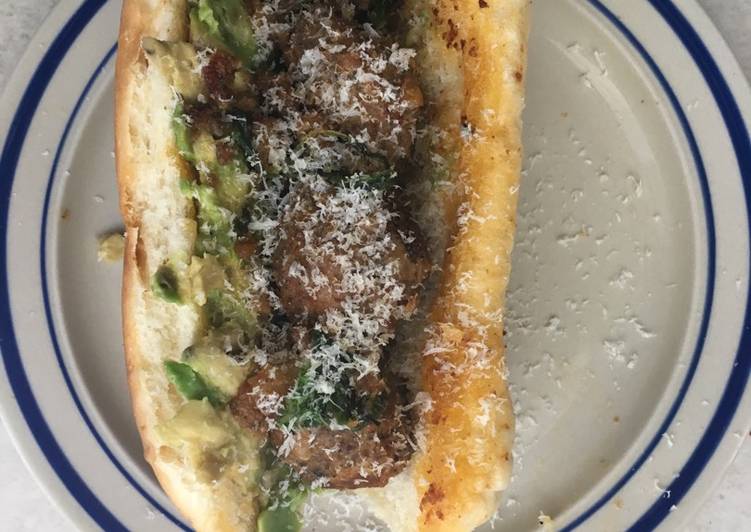 Simple Way to Prepare Homemade Leftover meatball sub with avocado