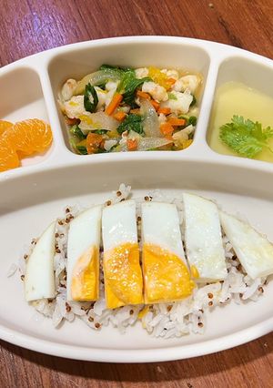 รูปของ กะเพรากุ้งไข่ดาว สำหรับเด็ก blw