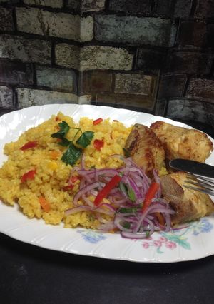 Una foto de Arroz con Carne de Cerdo