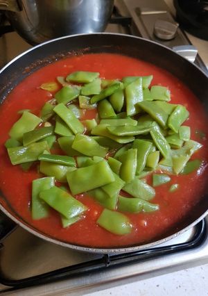 Una foto de Judías verdes con jamón