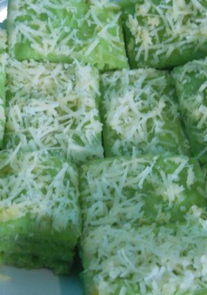 Foto resep Bolu Pandan kukus keju Tanpa Telur