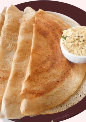 A picture of Dosai with jowar flour.