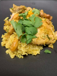 A picture of Coconut Chicken and Rice.