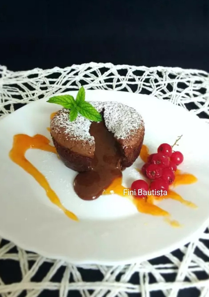 Una foto de Coulant de chocolate