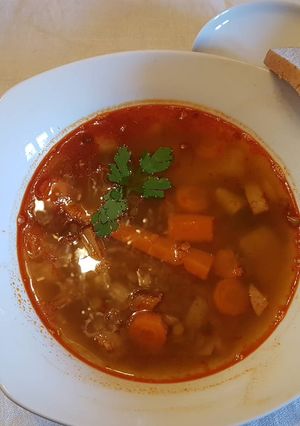 Lencsegulyás recept fotója