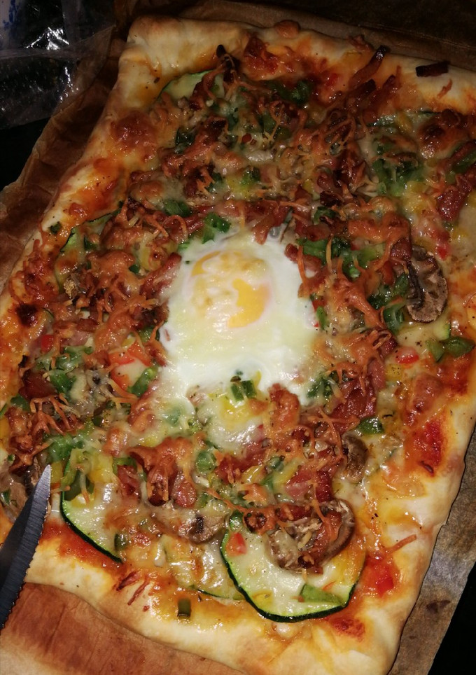 Una foto de Pizza de verdura