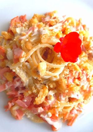Una foto de Niditos con Salsa Alfredo (pasta o fideos)
