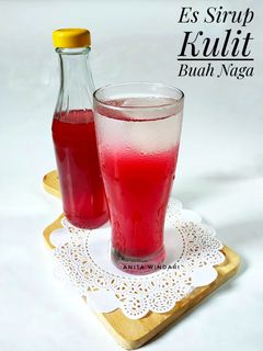 Foto resep Es Sirup Kulit Buah Naga