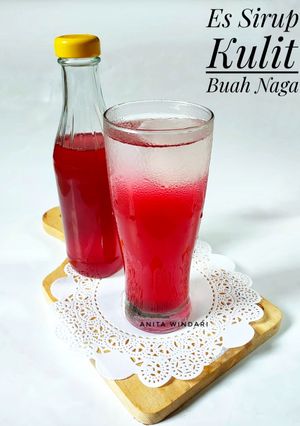 Foto resep Es Sirup Kulit Buah Naga