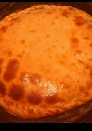 Una foto de Tarta de fin de mes (sobrante de pollo y ensalada de arroz)