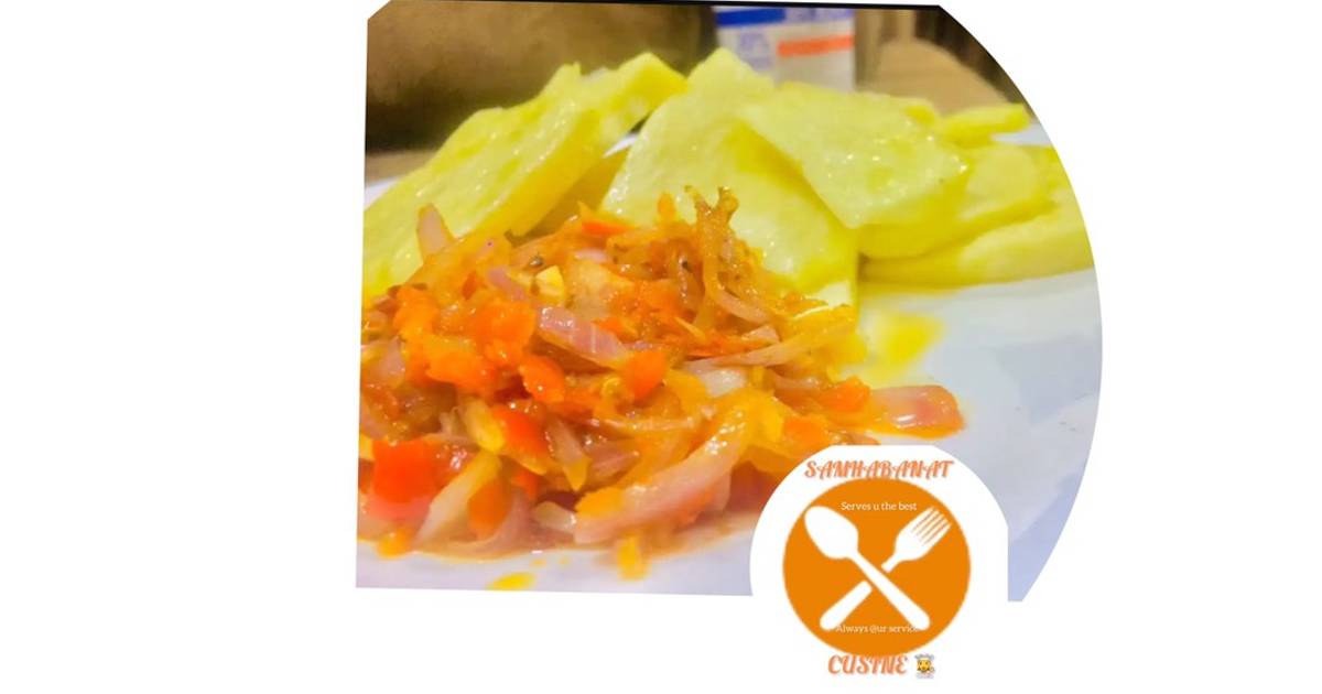 Fried white yam and sauce Recipe by SAMHABANAT’S CUSINE Cookpad