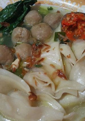Foto resep Pangsit rebus kuah Bakso