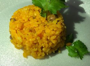 Una foto de Arroz con gandules
