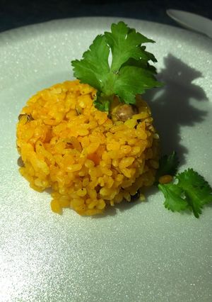 Una foto de Arroz con gandules