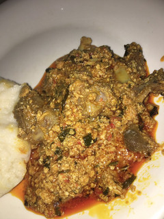 A picture of Egusi soup/melon soup.