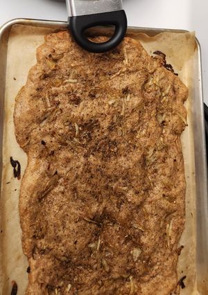 A picture of Whole Wheat Onion Focaccia.