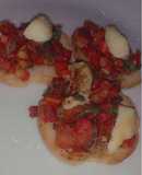 Veg Bruschetta with mozzarella cheese