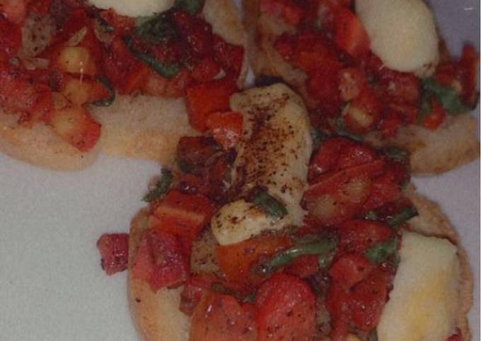 Step-by-Step Guide to Make Favorite Veg Bruschetta with mozzarella cheese