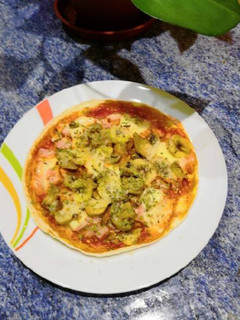 Una foto de Pizza en base de fajitas