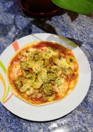 Una foto de Pizza en base de fajitas
