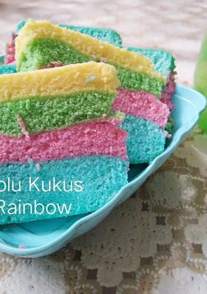 Foto resep Bolu kukus rainbow