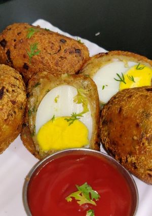 A picture of Egg kabab recipe egg potato kabab.
