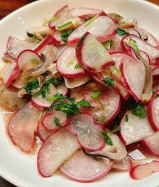 củ cải xào nấm