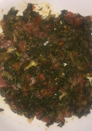 A picture of African vegetable (managu).