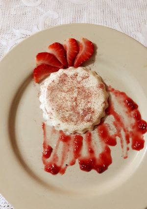 Una foto de Deliciosa panna cotta