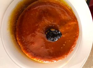 Una foto de Flan de suero de leche sin lactosa