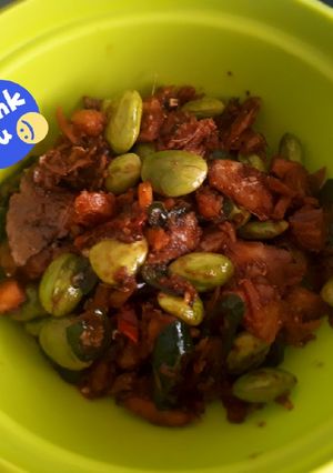 Foto resep Oseng Ikan Asin/Kering Pete Cabe Hijau