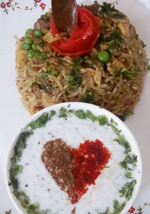 A picture of Brown rice with soya paneer.