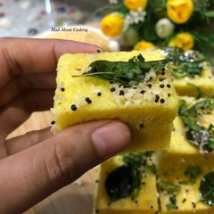 Yellow Moong Daal Dhokla (Savory Steamed Lentils Cake)– Protein-Rich Breakfast A picture of Yellow Moong Daal Dhokla (Savory Steamed Lentils Cake)– Protein-Rich Breakfast.