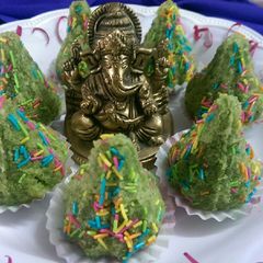 A picture of Pan coconut modak.