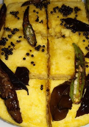 A picture of Khaman dhoklo.