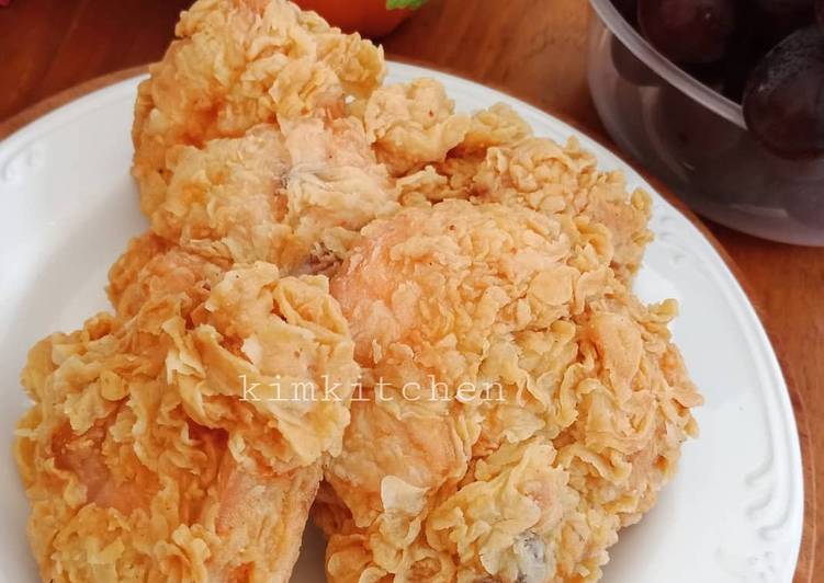 Cara Gampang Menyiapkan Ayam goreng krispi ala KFC, Enak Banget