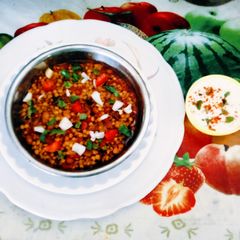 A picture of Heathy masaledar mix vegetable and boiled Jowar Khichdi for weight loss.