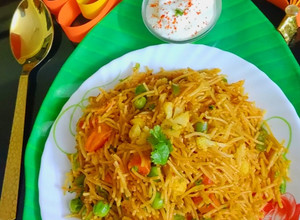 A picture of Seviyan Tawa Pulao(no onion garlic).