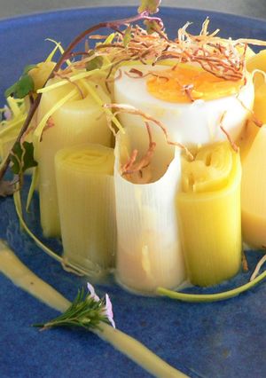 Une photo de Salade de poireaux mimosa revisitée
