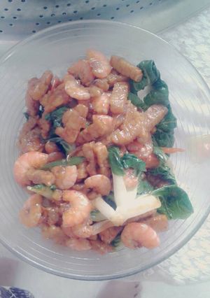 Foto resep udang tempe baby pokcay