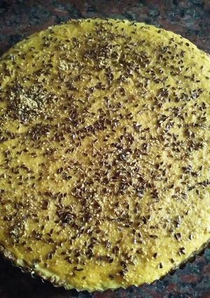 Una foto de Tarta de zapallitos soufflé y ricota vegetal