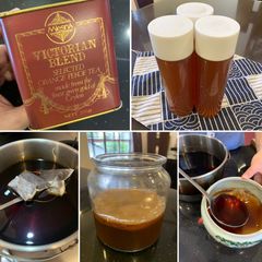 A picture of Homemade Black Tea Kombucha.