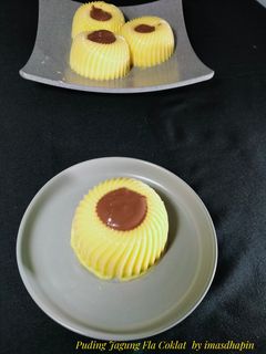 Foto resep Puding Jagung Manis Vla Coklat