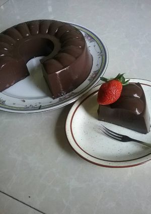 Foto resep Puding Coklat super nyoklat (resep puding brownies tanpa roti)