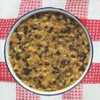 Porotos Frutillas con crema de verduras