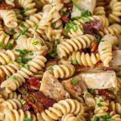 A picture of Chicken Bacon Ranch Pasta Salad.